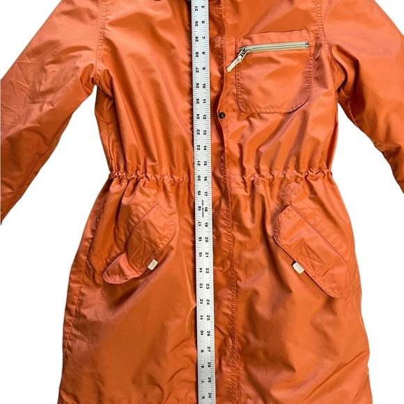 Eddie Bauer hooded Utility orange coat jacket Outerwear women’s size S - Picture 10 of 14